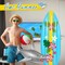 3 Pcs Inflatable Surf Board and Shark Luau Decoration Include 2 Pcs 38.9 in Shark Pool Toy and 60 in Inflatable Surfboard Decor Party Decorations for Adults Boys Girls Surf Beach Party